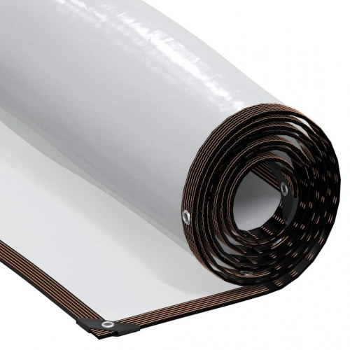 Klar presenning med øjer 1×10 m - polyethylen, 140 g/m²