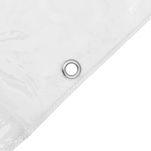Klar presenning med øjer 2 x 12 m - transparent/sort