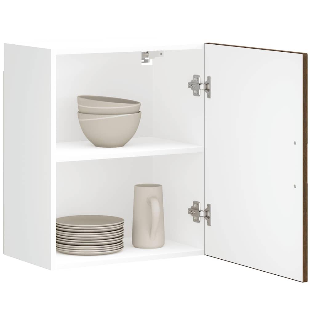 Køkkenoverskabe 2 stk. Porto konstrueret træ brun egetræsfarve