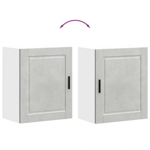 Køkkenoverskabe 2 stk. Porto konstrueret træ beton grå