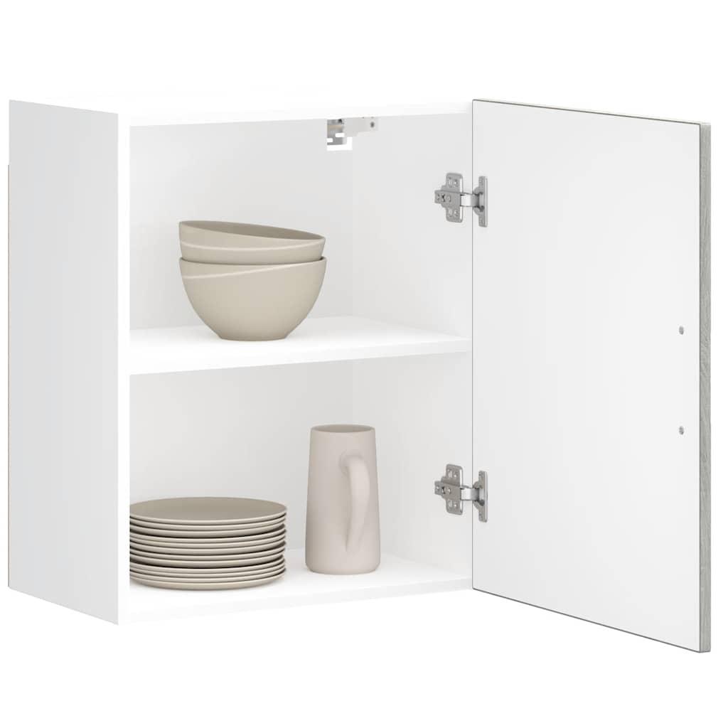 Køkkenoverskabe 2 stk. Porto konstrueret træ grå sonoma billede