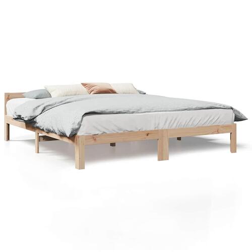 Sengeramme uden madras 160x200 cm massivt fyrretræ