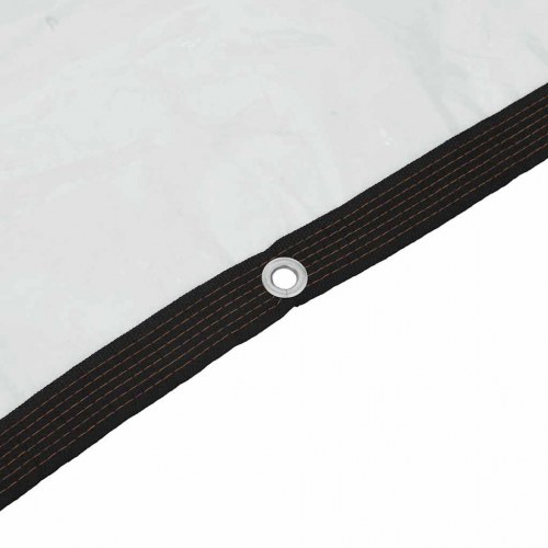 Klar presenning med øjer 12 × 12 m - polyethylen, transparent/sort