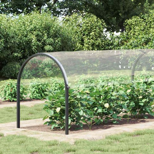 Klar presenning med øjer 2 x 8 m - transparent/sort