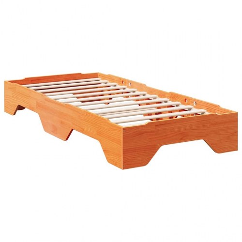 Sengeramme uden madras stabelbar 100x200 cm massivt træ