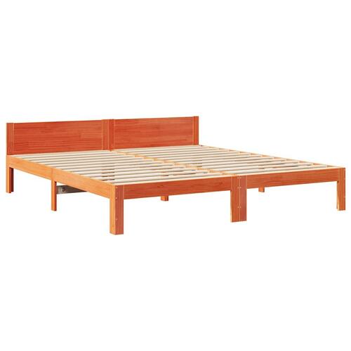 Sengeramme uden madras 160x200 cm massivt fyrretræ gyldenbrun