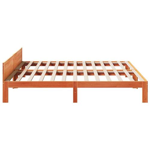 Sengeramme uden madras 160x200 cm massivt fyrretræ gyldenbrun