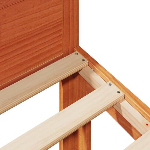 Sengeramme uden madras 160x200 cm massivt fyrretræ gyldenbrun