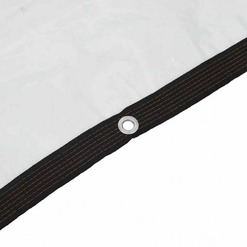 Klar presenning med øjer 10 × 12 m - polyethylen, transparent