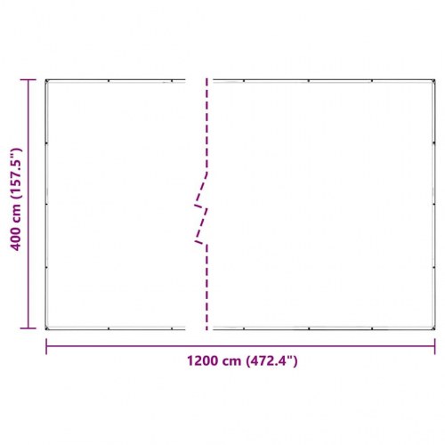 Klar presenning med øjer 4 x 12 m i PVC