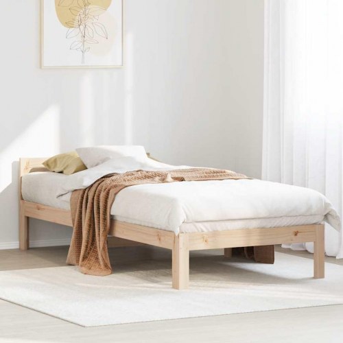 Sengeramme 90x200 cm i massivt fyrretræ uden madras