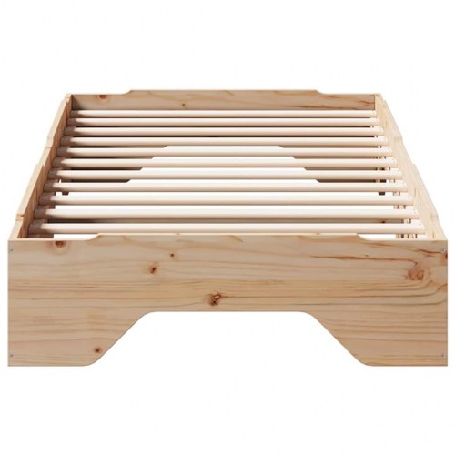 Sengeramme stabelbar 75 x 190 cm - massivt fyrretræ