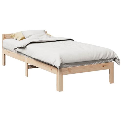 Sengeramme uden madras 80x200 cm massivt fyrretræ