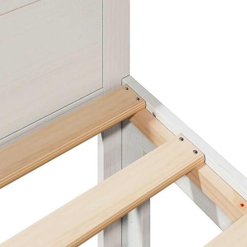 Sengeramme uden madras 160x200 cm massivt fyrretræ hvid