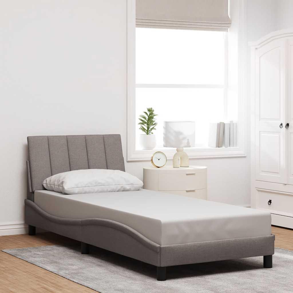 Sengeramme uden madras Hanko 80x200 cm stof gråbrun