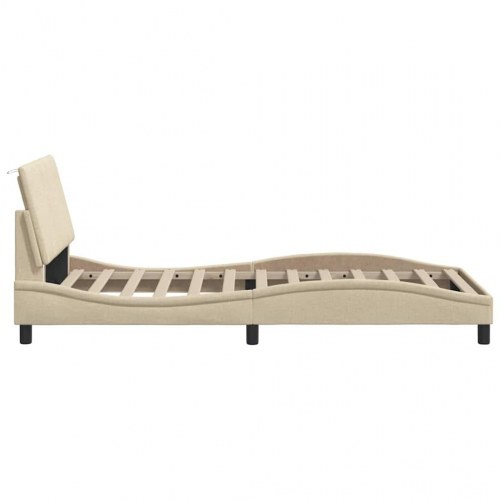 Sengeramme Hanko uden madras - creme 100 x 200 cm