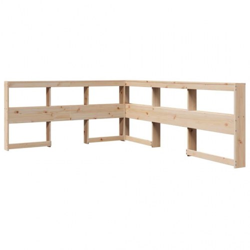 Seng med reol uden madras 160x200 cm massivt fyrretræ