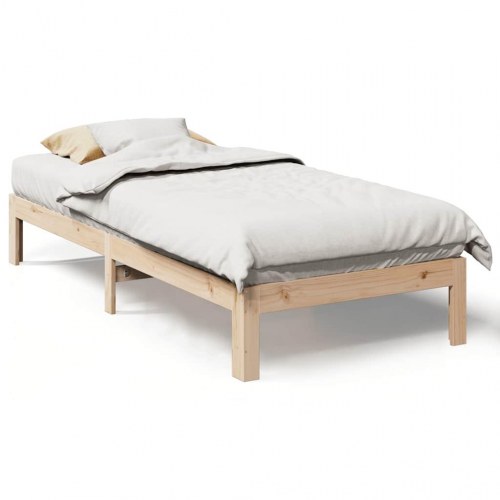 Sengeramme uden madras 80x200 cm massivt fyrretræ