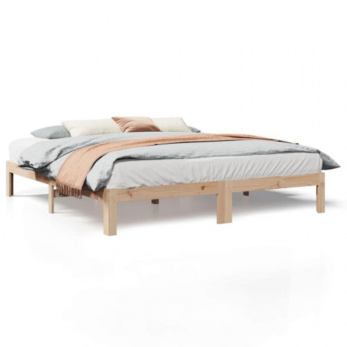 Sengeramme uden madras 180 x 200 cm i massivt fyrretræ