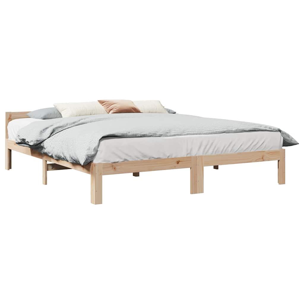 Sengeramme uden madras 180x200 cm massivt fyrretræ