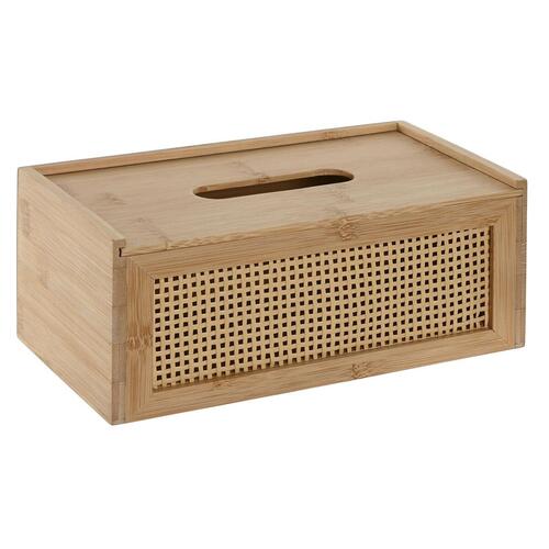 Lommetørklæde eller tørklæde kasse Home ESPRIT Bambus Rattan 25 x 13 x 10 cm