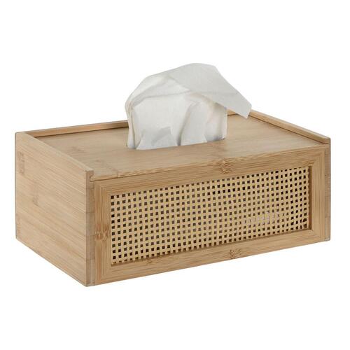 Lommetørklæde eller tørklæde kasse Home ESPRIT Bambus Rattan 25 x 13 x 10 cm