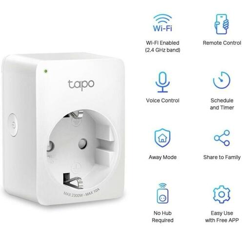Smart-stik TP-Link Tapo P100 Wi-Fi 220-240 V 10 A