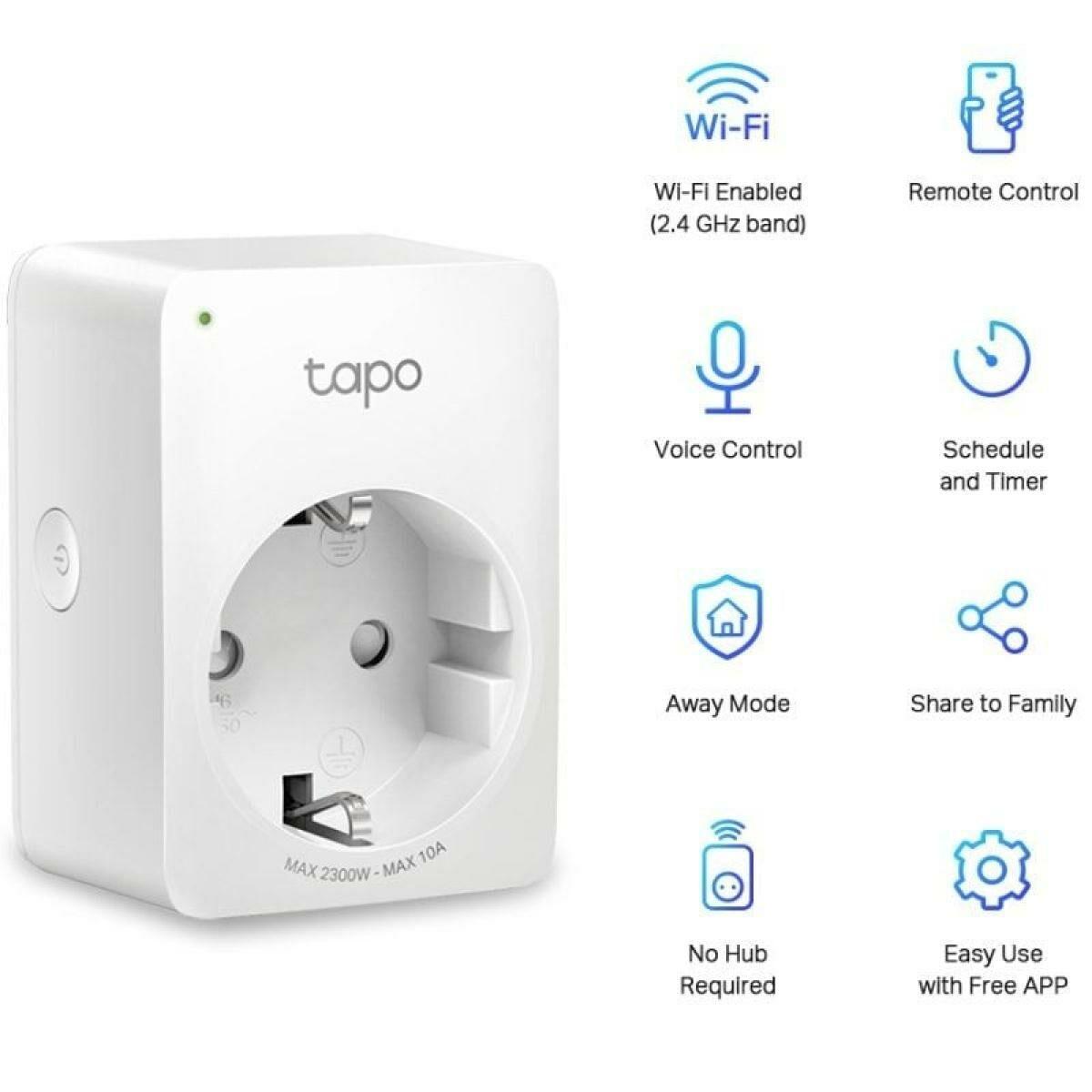 Smart-stik TP-Link Tapo P100 Wi-Fi 220-240 V 10 A