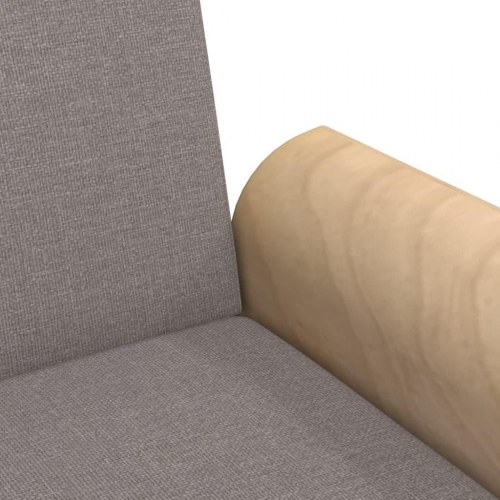 Sovesofa med armlæn i stof - gråbrun, justerbart ryglæn