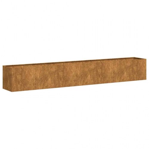 Plantekasse rustfarvet 280x40x40 cm forvitringsstål