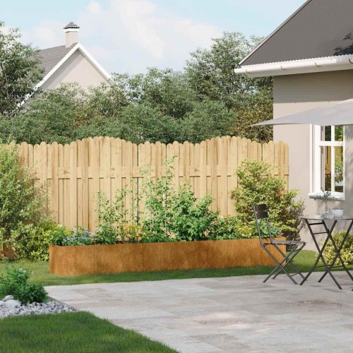 Plantekasse rustfarvet 280x40x40 cm forvitringsstål