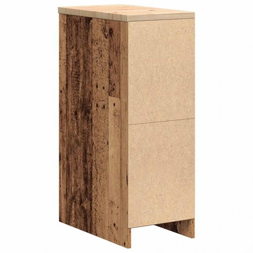 Garageopbevaringsskab i gammelt trælook - 30 × 51 × 85 cm med 4 skuffer