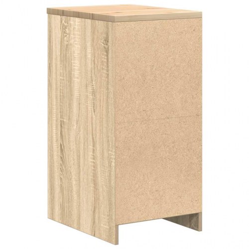 Garageopbevaringsskab med 4 skuffer - Sonoma eg, 40×51×85 cm, massiv fyrretræs-bordplade