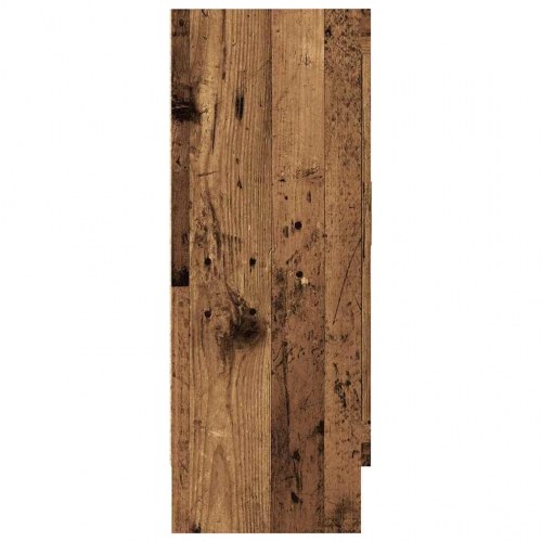 Bogskab med låger 82,5×30,5×80 cm - antikt træ look, konstrueret træ