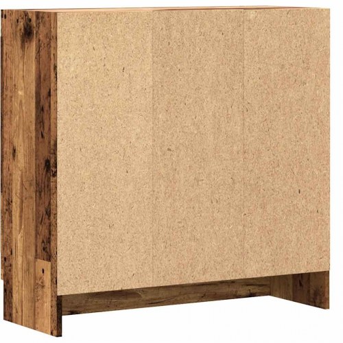 Bogskab med låger 82,5×30,5×80 cm - antikt træ look, konstrueret træ