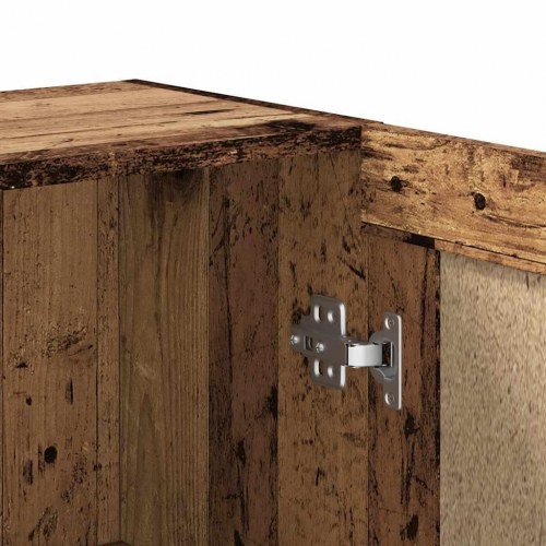 Bogskab med låger 82,5×30,5×80 cm - antikt træ look, konstrueret træ