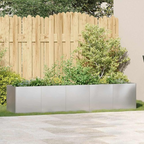 Plantekasse i rustfrit stål 200 × 40 × 40 cm - højbed til have og terrasse