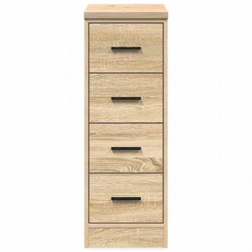 Garageopbevaringsskab med 4 skuffer - Sonoma eg 30×51×85 cm, massiv fyrretræsbordplade