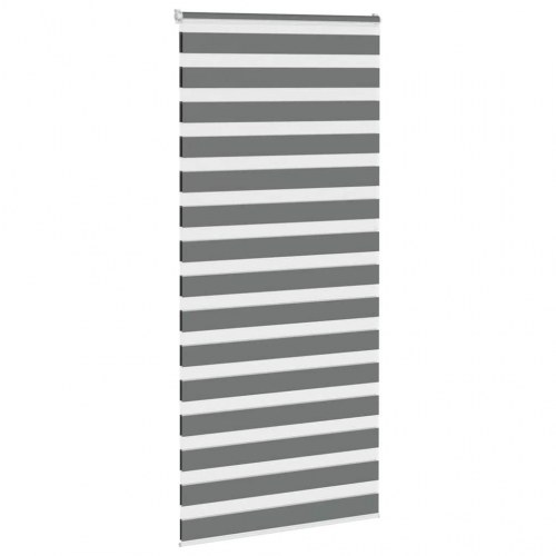 Zebragardin - mørkegrå 100×200 cm, stofbredde 95,9 cm, polyester