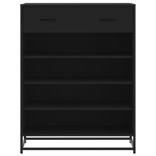 Skoskab 75x38x97,5 cm konstrueret træ og metal sort