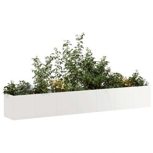 Plantekasse i rustfrit stål 280 × 40 × 40 cm - højbed til have og terrasse