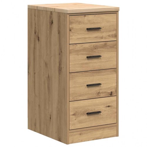 Garageopbevaringsskab i håndværks eg - 40 × 51 × 85 cm, 4 skuffer