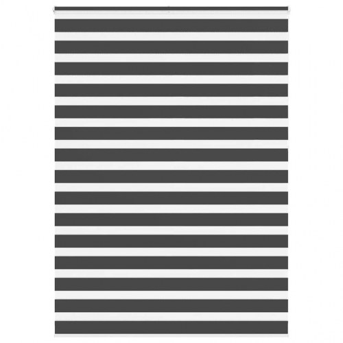 Zebragardin - sort 165×230 cm, stofbredde 160,9 cm, polyester