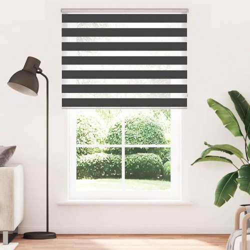 Zebragardin - sort 150×230 cm, stofbredde 145,9 cm, polyester