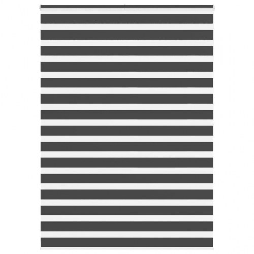 Zebragardin - sort 165×200 cm, stofbredde 160,9 cm, polyester