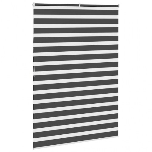 Zebragardin - sort 160×200 cm, stofbredde 155,9 cm, polyester