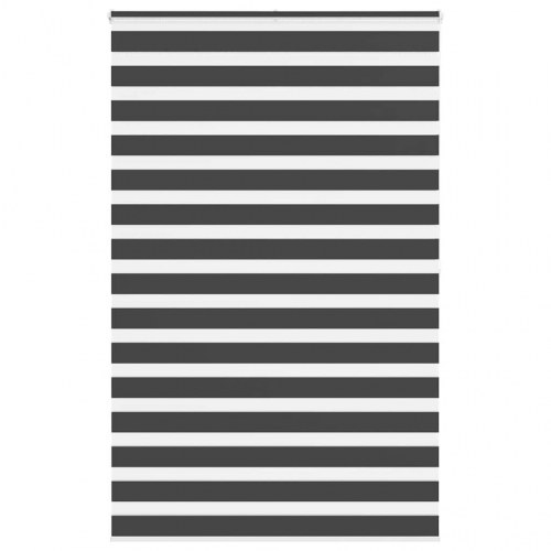 Zebragardin - sort 150×200 cm, stofbredde 145,9 cm, polyester