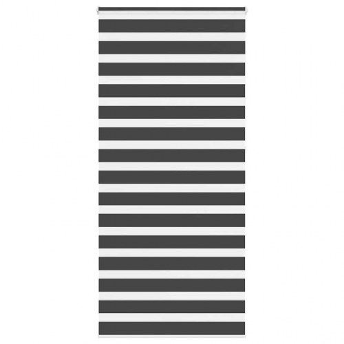 Zebragardin - sort 95×230 cm, stofbredde 90,9 cm, polyester