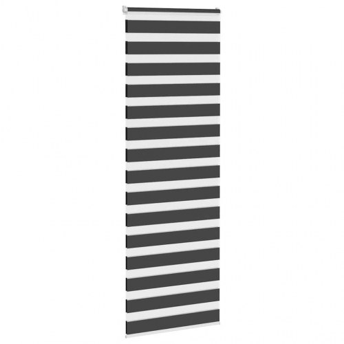 Zebragardin - sort 85×230 cm, stofbredde 80,9 cm, polyester