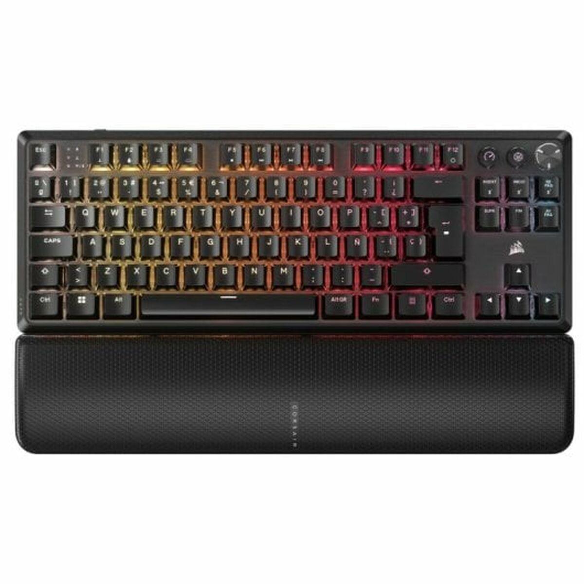 Trådløst Tastatur Corsair Sort Spansk Qwerty